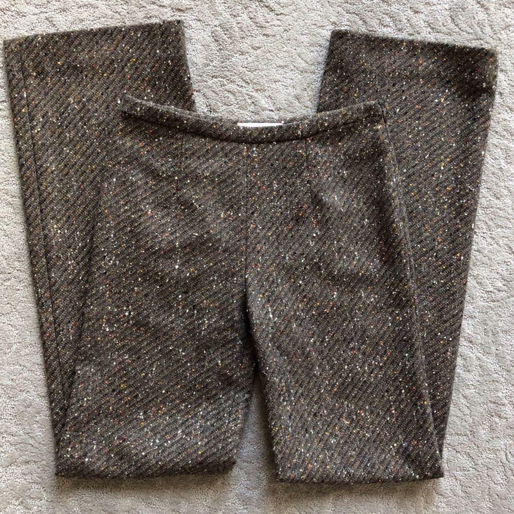 Valentino Brown Wool Tweed Trousers Size 4